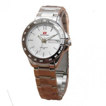 Swiss Army Jam Tangan Wanita – Leather Stainless Steel - SA 5095 SB  