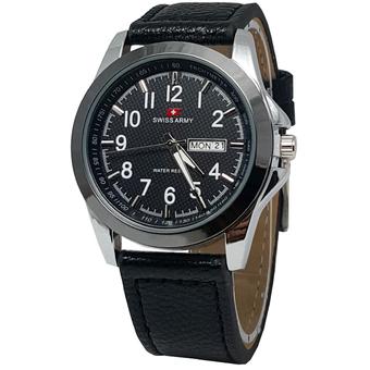 Swiss Army Jam Tangan Wanita - Leather Strap - Black - SA 1571 CT  