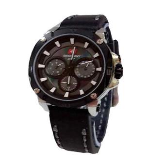 Swiss Army Jam Tangan Wanita - Leather Strap - Hitam - SA 2186 SBW  