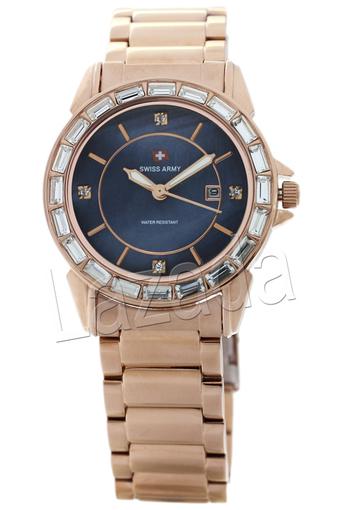 Swiss Army - Jam Tangan Wanita - Rosegold Biru - Strap Stainless Steel Rosegold - SA 1181 L  