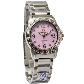 Swiss Army - Jam Tangan Wanita - Strap Stainless Steel - Silver Pink - Sa2387  