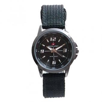 Swiss Army - Jam Tangan Wanita - TW 1828 L Bezel Hitam - Tali Kanvas  