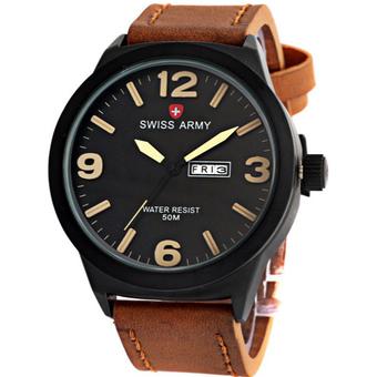 Swiss Army - Jam tangan Pria - Leather - Coklat - SA 4069  