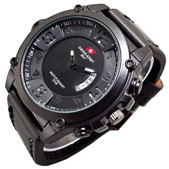 Swiss Army Jam tangan Pria - Leather Strap - SA 3588 - Hitam  