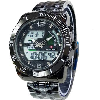 Swiss Army - Jam tangan Pria - Strap Stainles Steel - Hitam - SA 6490  