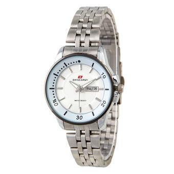 Swiss Army Ladies Elegant Jam Tangan Wanita - Silver - Stainless - SA 0967 L SS SIL  