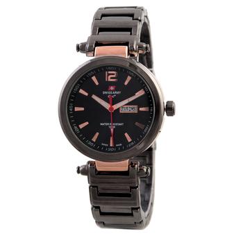 Swiss Army Ladies Fashion - Hitam - Stainless - SA 6138  