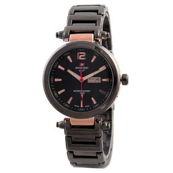 Swiss Army Ladies Fashion - Hitam - Stainless - SA 6138 BLK GLD  