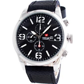 Swiss Army Man Chronograph Leather 1161 Black  