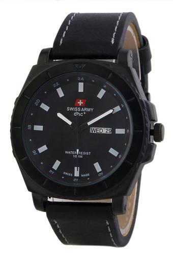 Swiss Army Men's Casual - Jam Tangan Pria - Hitam - Kulit - SA 4154M BL WH  