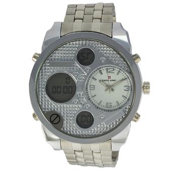 Swiss Army Men's Dual Time - Silver - Stainless - SA 1505 SS SIL  