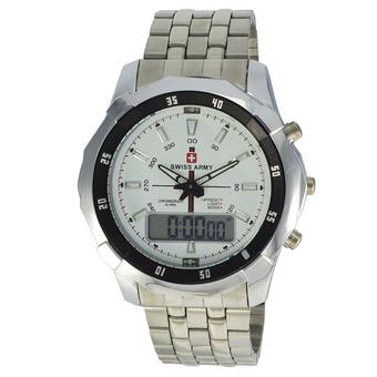 Swiss Army Men's Dual Time - Silver - Stainless - SA 1511 SS SIL  