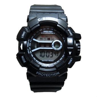 Swiss Army Men's - Jam Tangan Pria - Digital -SA 321 List Hitam - Rubber  