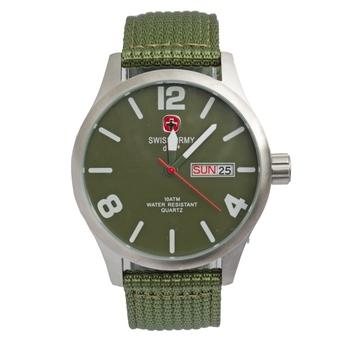 Swiss Army Men's - Jam Tangan Pria - Hijau - Strap Kanvas - SA2862MFGR  