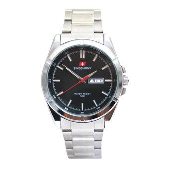 Swiss Army Men's Jam Tangan Pria - Silver - Stainless Steel Back - SA 4150 M  