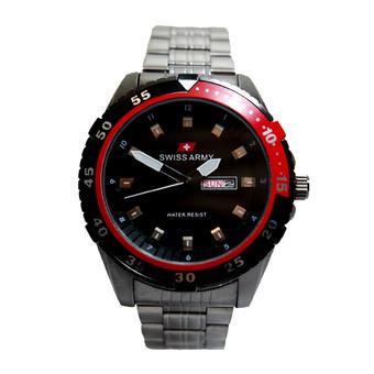 Swiss Army Men's - Jam Tangan Pria - TW 2356 G - Body + Bezel Hitam  