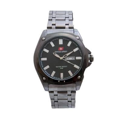 Swiss Army Men's SA 5056 MB Jam Tangan Pria Strap Kanvas - Hitam