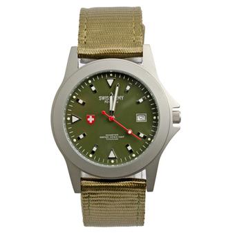 Swiss Army Men's SA2838MGR - Jam Tangan Pria - Hijau - Kanvas  