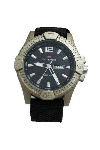 Swiss Army Men's TA 0018 - Jam Tangan Pria - Hitam - Stainless Steel  