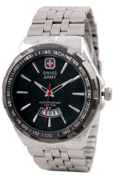 Swiss Army Mens Elegant SA 4001G SS BL Jam Tangan Pria - Silver