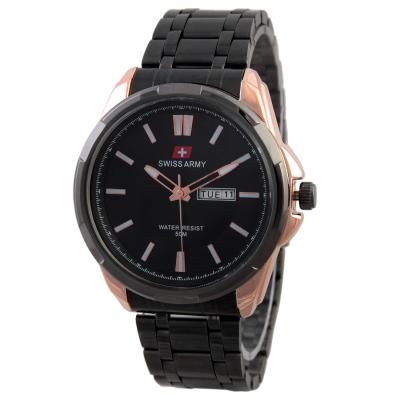 Swiss Army Mens Elegant SA 5090 M FB GLD Jam Tangan Pria - Hitam