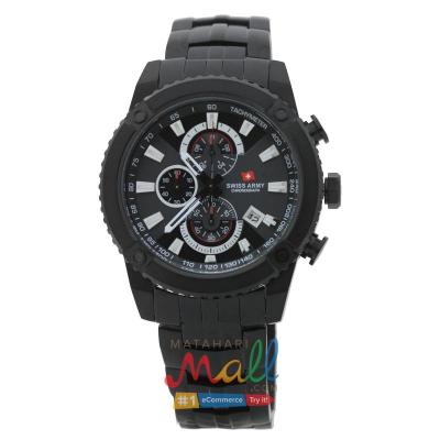 Swiss Army SA 1166 G Jam Tangan Pria - Stainless Steel Hitam - Hitam