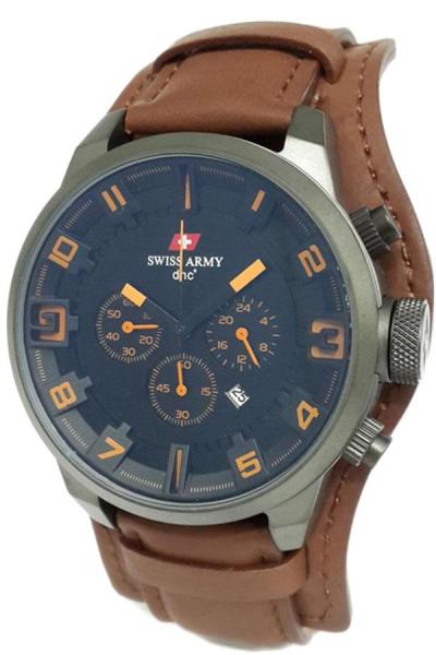 Swiss Army SA-4066MCLEPBAORBO - Jam Tangan Pria - Stainless Steel - Brown