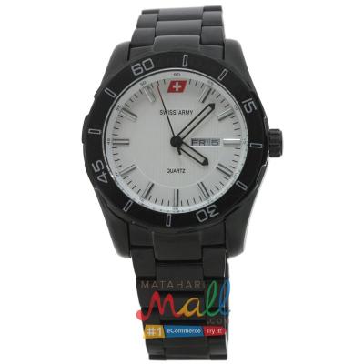 Swiss Army SA 73209 MA - jam tangan pria - stainless steel - hitam