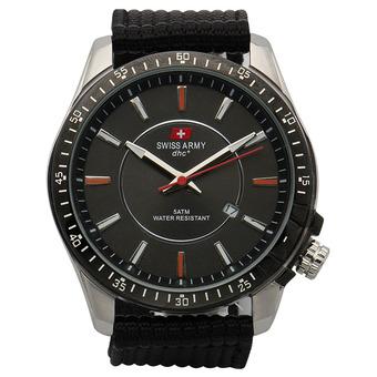 Swiss Army SA HC 1177M SS BL Jam Tangan Pria - Hitam - Kanvas  