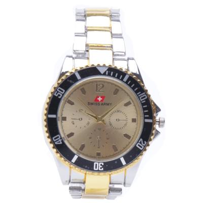 Swiss Army SAX 1155 Jam Tangan Analog Pria - Gold Silver