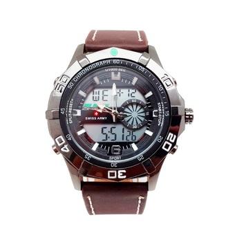 Swiss Army Sport Combo - Jam Tangan Pria - Kulit Coklat - SA 2101 B  