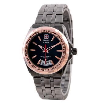 Swiss Army Women Fashion Jam Tangan Wanita - Stainless - Black - SA 4001 L FB GLD  