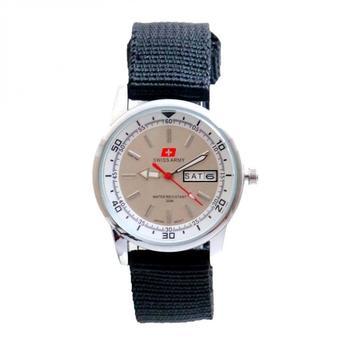 Swiss Army Women's - Jam Tangan Wanita - SA 0030 L Bezel Putih - Kanvas - Tanggal Hari  