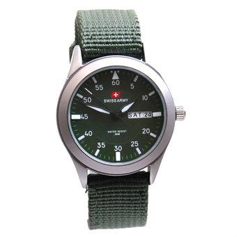 Swiss Army Women's - Jam Tangan Wanita - SA 1249 L Bezel Hijau - Kanvas  