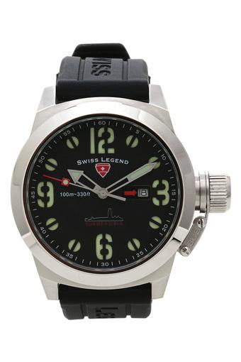 Swiss Legend Jam Tangan Pria - Hitam - Strap Silikon - 10543-01  