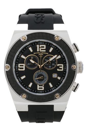 Swiss Legend Jam Tangan Pria - Hitam - Strap Silikon - 30025-01-BB-GA  