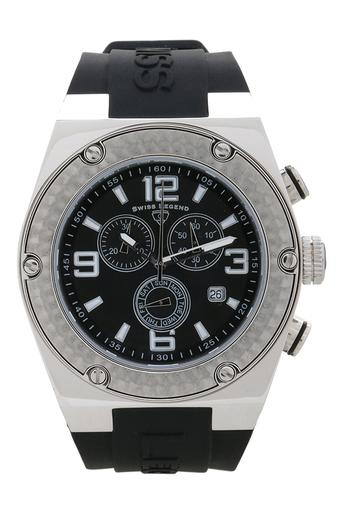 Swiss Legend Jam Tangan Pria - Hitam - Strap Silikon - 30025-01  