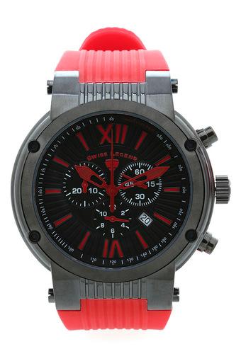 Swiss Legend Jam Tangan Pria - Hitam - Strap Silikon - 40025P-33  