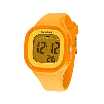 Synoke Women's Rubber Yellow Strap Watch  