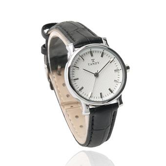 TANDY Women Black Genuine Leather Strap Watch T-1022F (Int)  