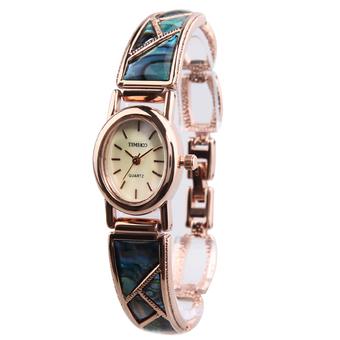 TIME100 Fashion Retro Oval Dial Rose Golden Bracelet Ladies Watch W50129L.02A (Intl)  