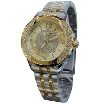 Tajima T3818 Tanggal Jam Tangan Wanita Stainless Steel Silver Gold  