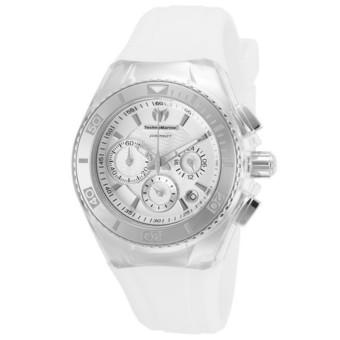 TechnoMarine Cruise Lady 38.6mm Case White Silicone Strap Antique Silver Dial Quartz Watch TM-115038 - Intl  