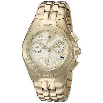 TechnoMarine Cruise Men 40mm Case Gold Stainless Steel Strap Gold Dial Quartz Watch TM-115091 - Intl  