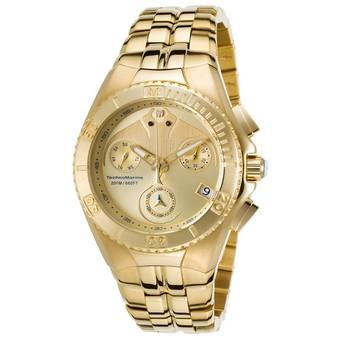 TechnoMarine Cruise Men 40mm Case Gold Stainless Steel Strap Gold Dial Quartz Watch TM-115096 - Intl  