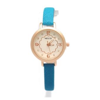 The Roman Fshion Women Faux Leather Analog Quartz Watch Blue (Intl)  