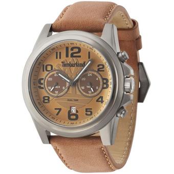 Timberland Jam Tangan Pria - Strap Kulit - Cokelat Muda- TIM1350CAS  