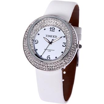 Time100 Ladies' Dazzling Diamond White Strap Fashion Watch W50041L.03A - Intl  