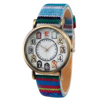 Timmy Queen Fashion Watch - Biru - Kulit - Timmy Vintage 0123 blue  