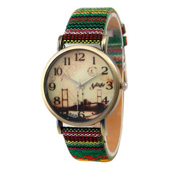 Timmy Queen Fashion Watch - Hijau - Kulit - Timmy Vintage London GRN  